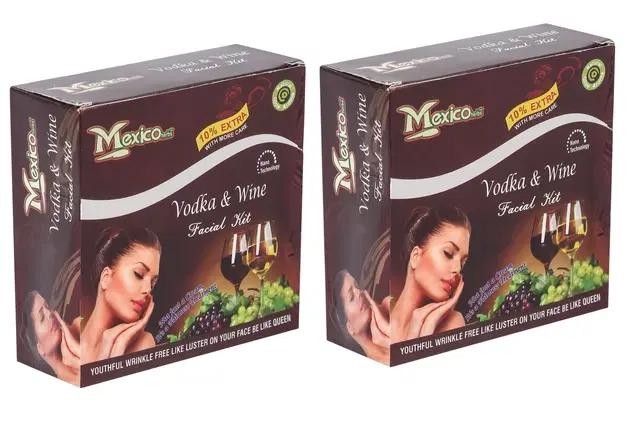 Maxico Herbs Vodka & Wine Facial Kits, Pack of 2