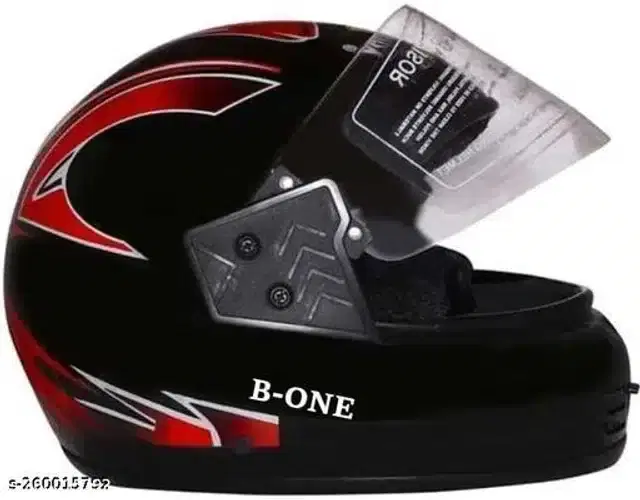 Full Face Helmet For Men, Black & Red