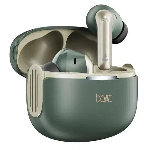 boAt Airdopes 219, 4Mics ENx, 40H Battery, Best in Segment for Calling, App Support, Bluetooth Earbuds, TWS Ear Buds Wireless Earphones with mic (Forest Sage)