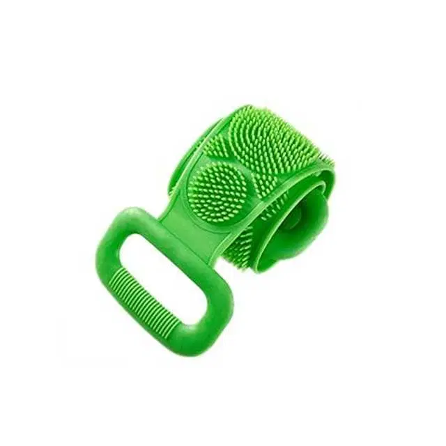 Pinak Silicone Body Back Scrubber Double Side Bathing Brush For Skin, Pack Of 1, Multicolour, PS-150