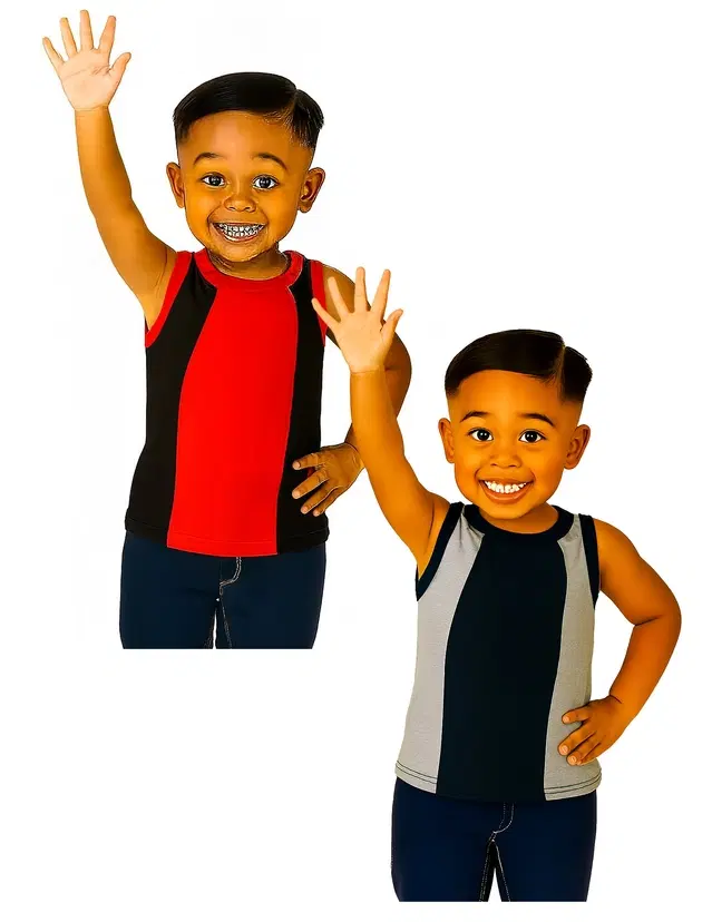 Cotton Solid Innerwear for Boys, Multicolour, Pack of 2 (2-3 Years)