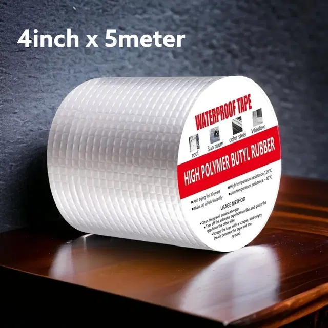 Aluminium Single Sided Self Adhesive Tape, Silver, 5 m