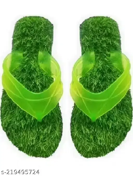 Super Comfy Grass Slippers for Men (Green, 8)