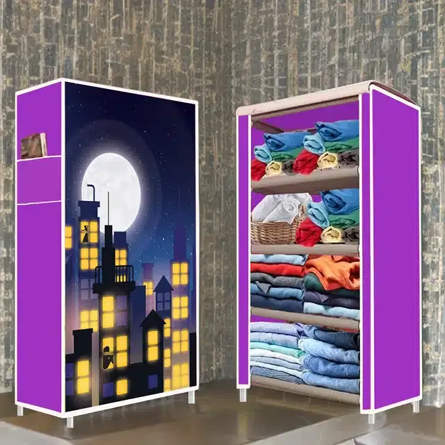 Portable Lightweight Cloth Storage Bag, Purple