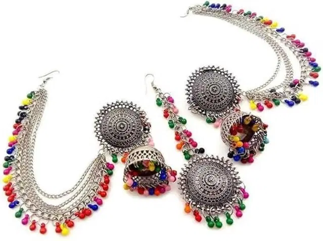 Afghani Kashmiri Tribal Stylish Multi Bahubali Jewellery Set