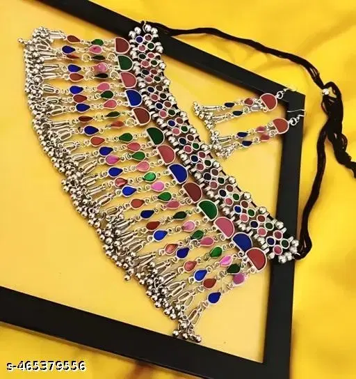 latest trending multicolor oxidized jewellery set