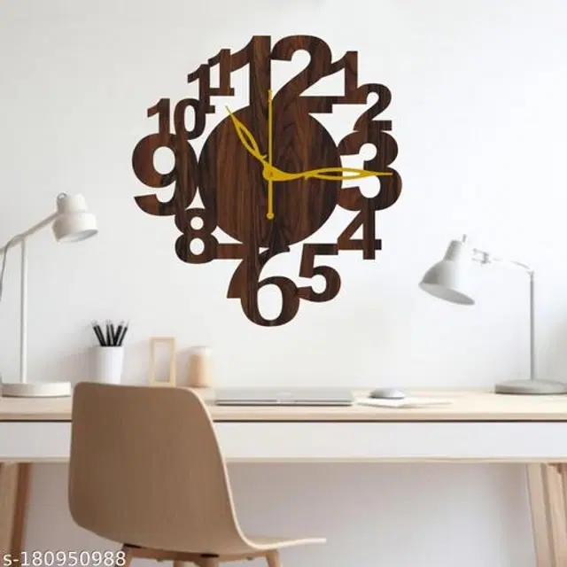 Wooden Wall Clock, Brown