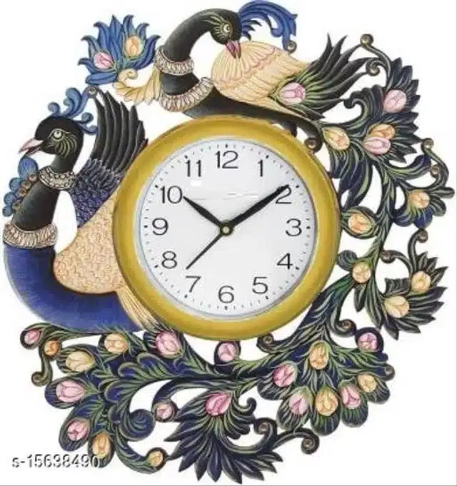 Wooden Wall Clock, Multicolor