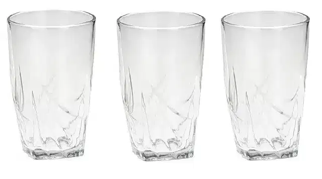Liquor cum Cocktail Glasses, Transparent, 150 ml, Pack of 3