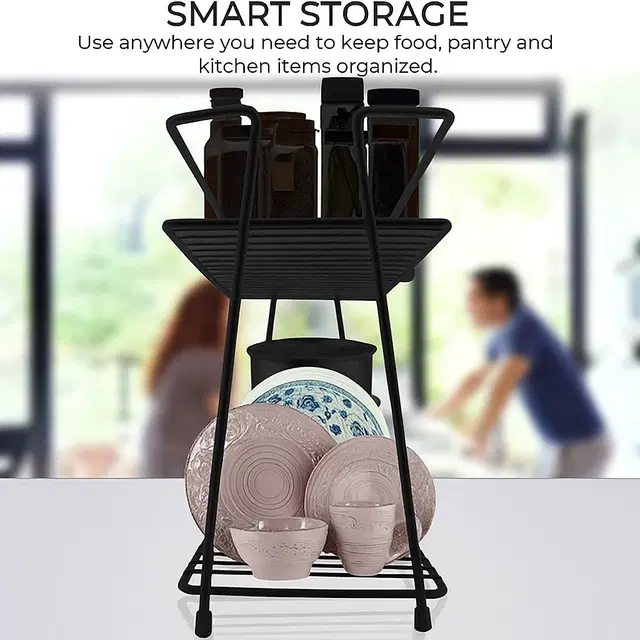 Stainless Steel Spice Rack (Black)