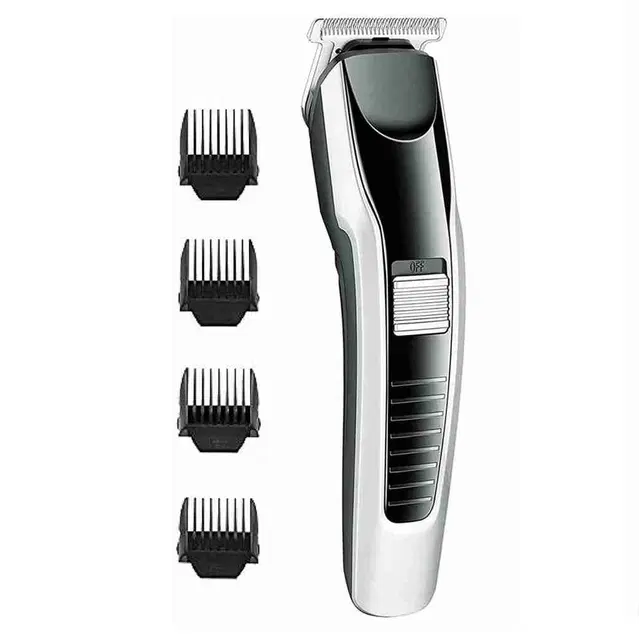 ABS Plastic Rechargeable Trimmer for Men, Black & Silver
