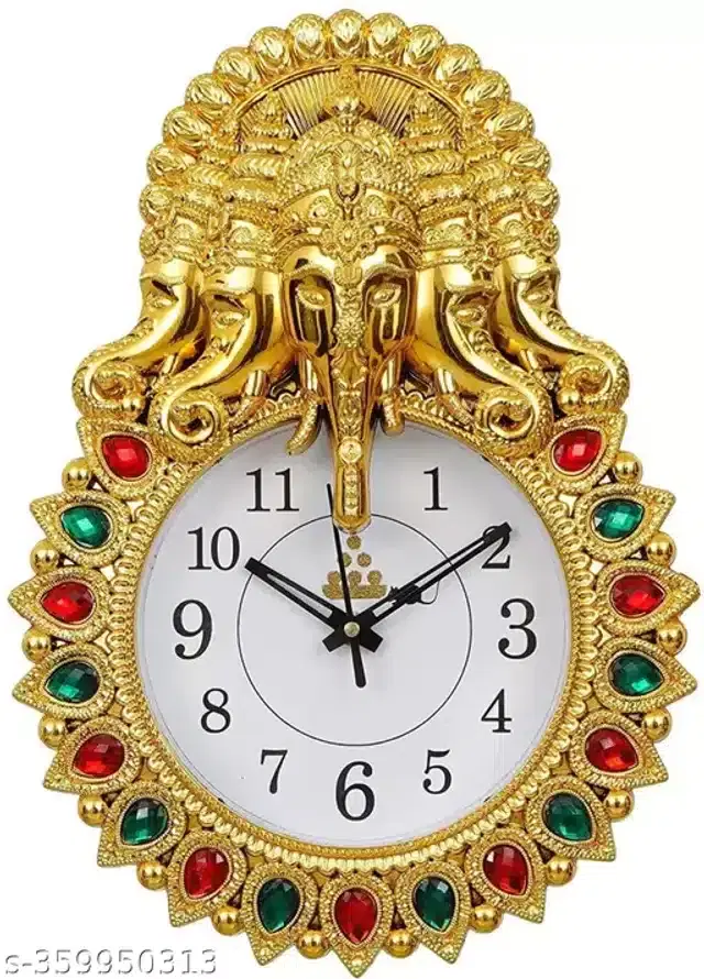 Copper Designer Wall Clock, Multicolor