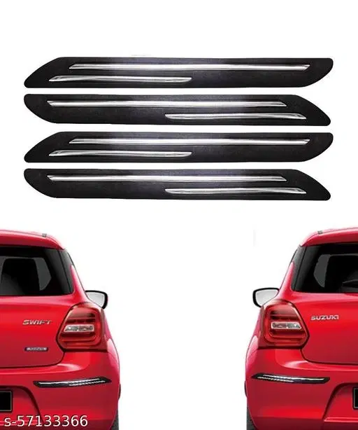 Rubber Car Bumper Protector, Multicolor, Pack of 4