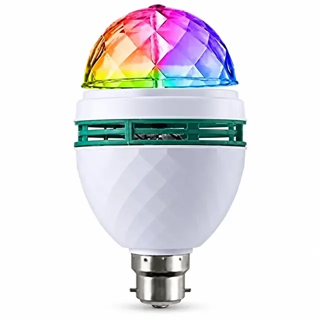 360° Rotatable Crystal LED Disco Bulb, Multicolor