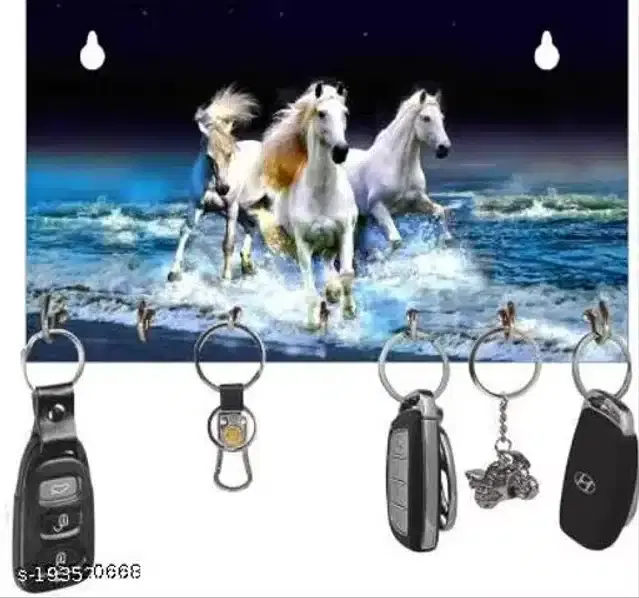 Wooden Keys Holder, Multicolor