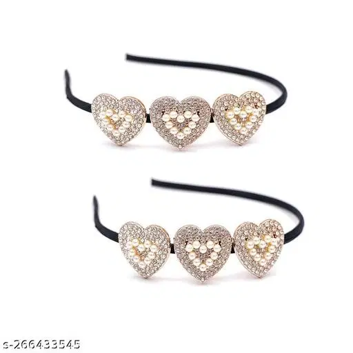Hair Bands for Women, Pack of 2 (Gold)
