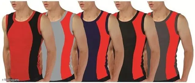 Cotton Vests for Men, Pack of 5 (Multicolor, XS)