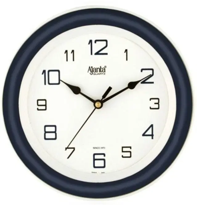 AJANTA Standard Analog Wall Clock, 20.5 cm X 20.5 cm, Blue, With Glass