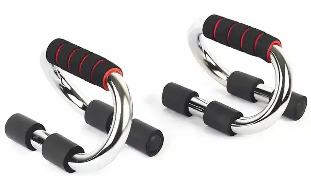 Shopeleven Push-up Bars - Strong Chrome Steel Pushup Stands with Comfortable Foam Grip