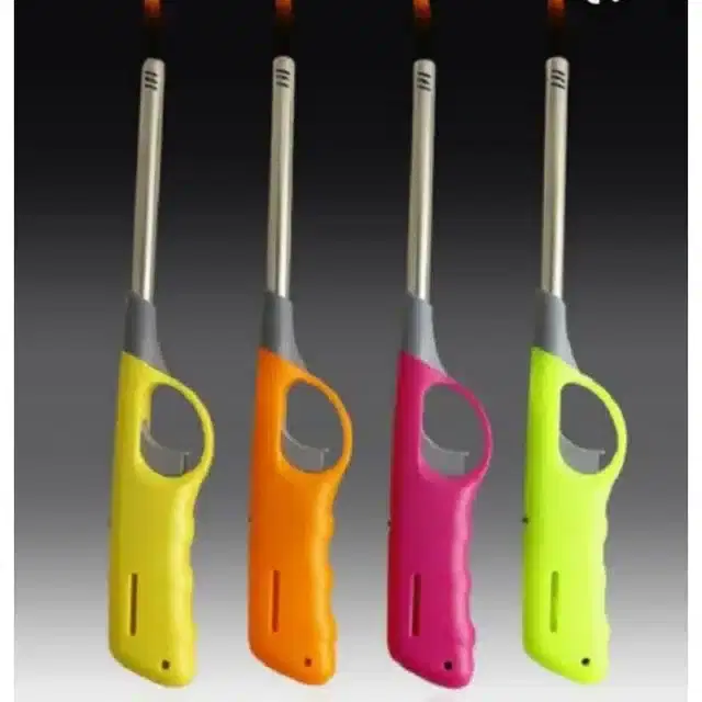 Stainless Steel Refillable Gas Lighter, Multicolor, Pack of 4