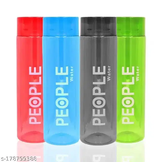 Water Bottle Set, Multicolor, 1000 ml, Pack of 4