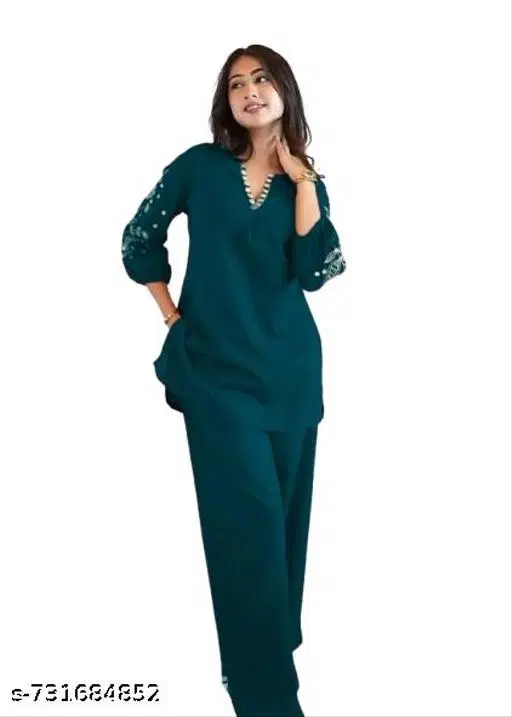 Top & Bottom Sets for Women (Green, L)