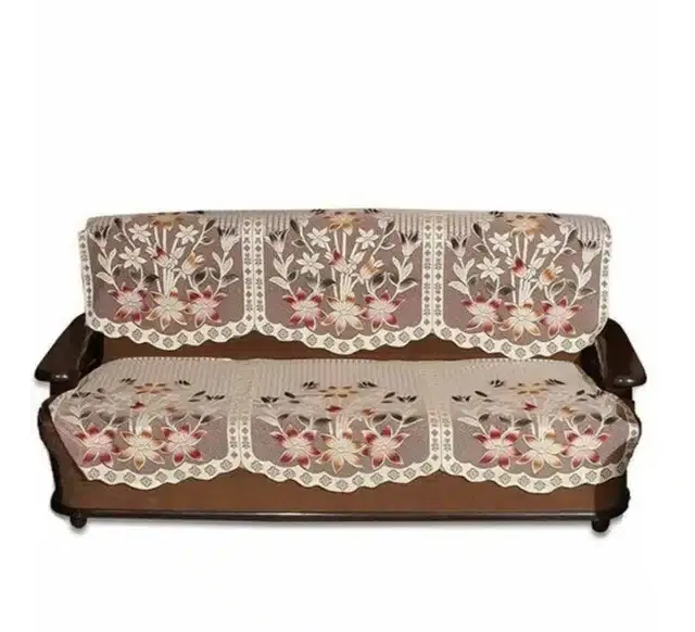 Polyester Floral Sofa Cover, Set of 1, Multicolor