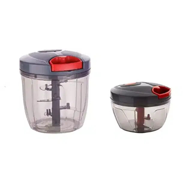 Manual Vegetable Choppers, Pack of 2, Black