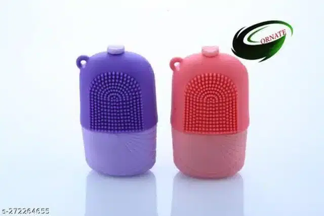 Silicone Ice Face Roller, Blue & Red, Pack of 2