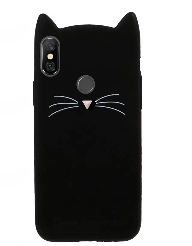 Silicone Mobile Back Cover for Redmi 6Pro (Black)