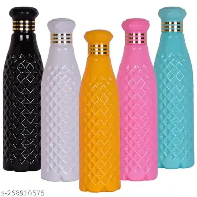Water Bottle Set, Multicolor, 1000 ml, Pack of 6