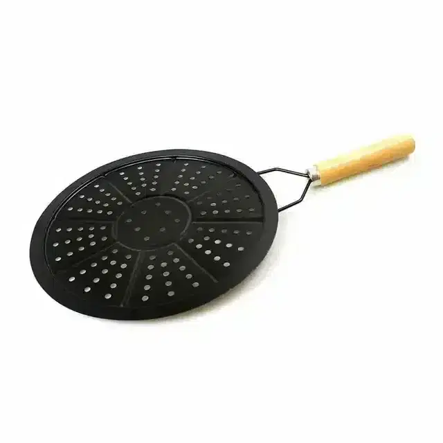 K Kudos Heat Diffuser Simmer Ring Plate Flame Guard Induction Plate With Wooden Handle For Electric Gas Stove