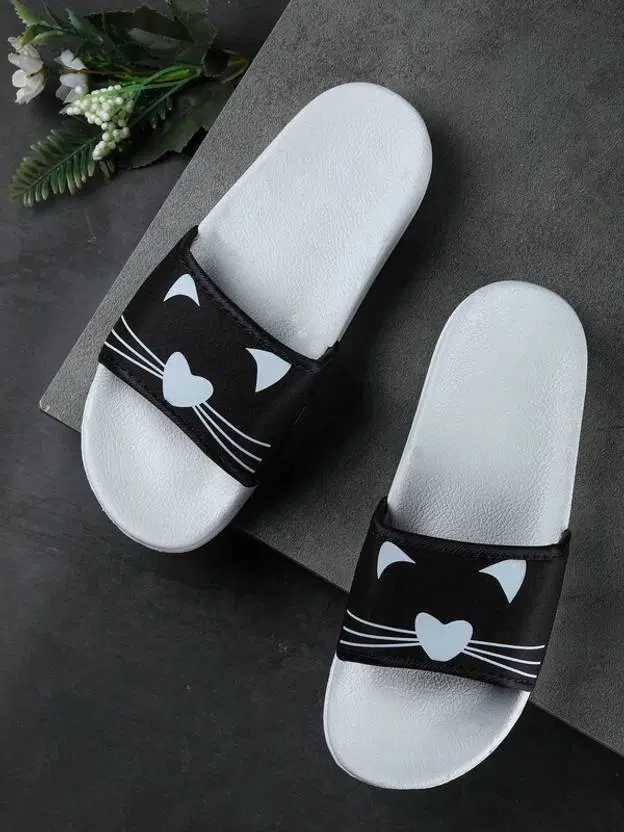 Sliders for Women, White & Black (4)