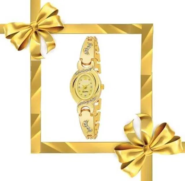 Analog Watch For Womens (Gold) (WS-54)