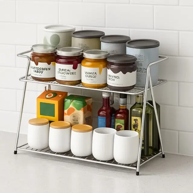 Stainless Steel Spice Rack (Silver)
