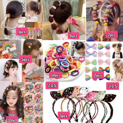 Set of 79 pcs Hair Accessories Combo for Women (White)