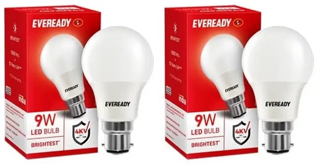 Eveready 9W B22 LED Bulb, White [Pack Of 2]