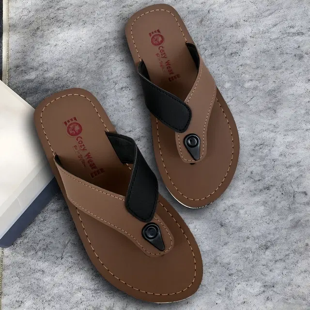 Flipflops for Men (Brown, 6)