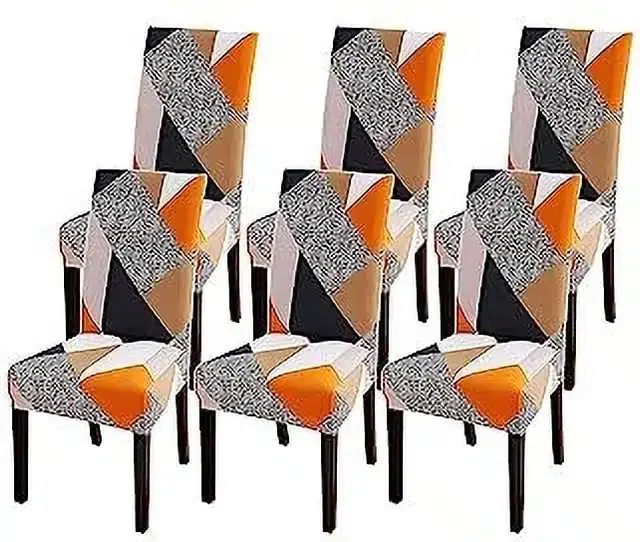 Polycotton Chair Cover, Multicolor, Pack of 6