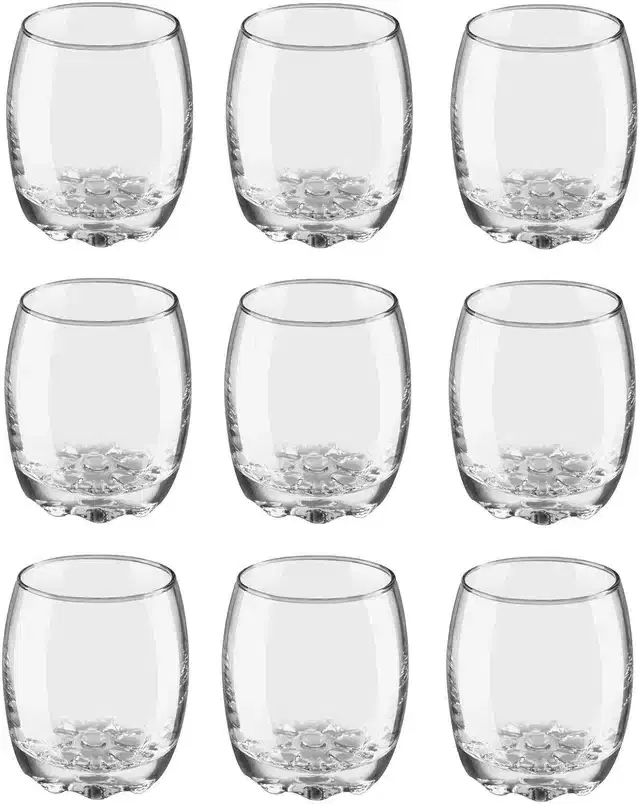 Liquor cum Cocktail Glasses, Transparent, 270 ml, Pack of 9