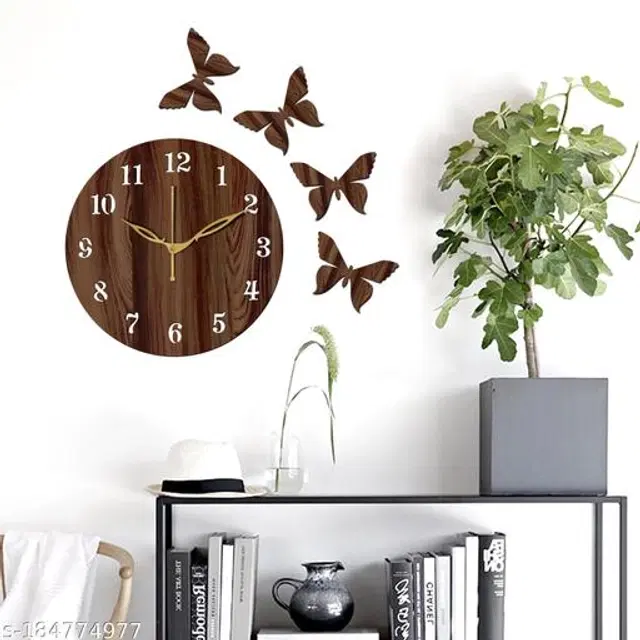 Wooden Wall Clock, Brown