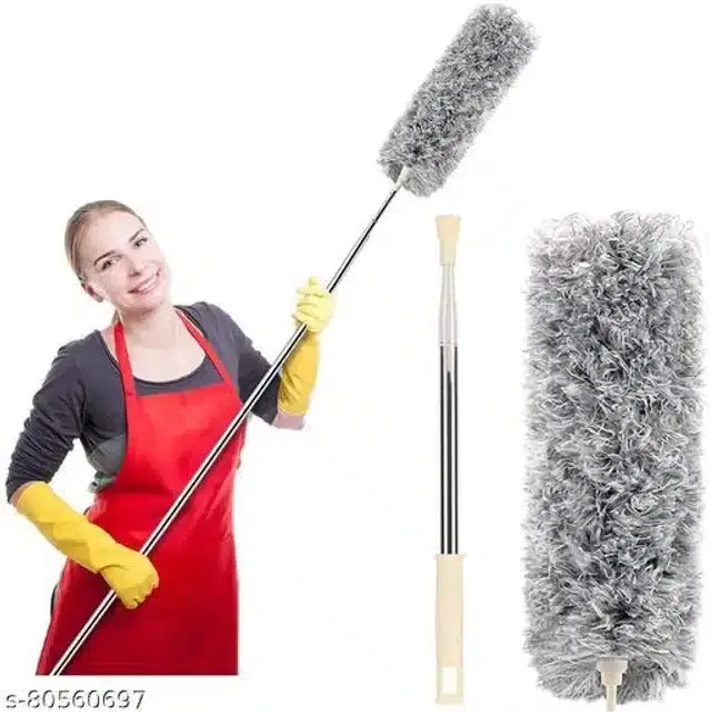 Microfiber Duster with Extension Pole, Grey
