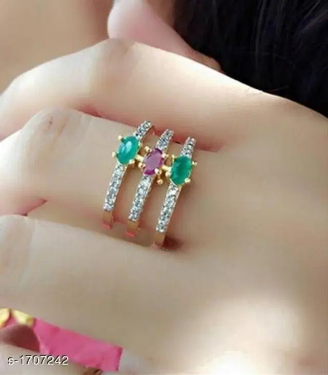 Alloy Ring for Women (Multicolor)
