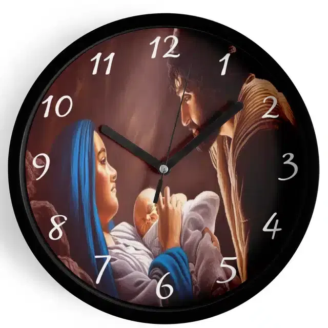 Analog Wall Clock, Multicolor, 7 inches