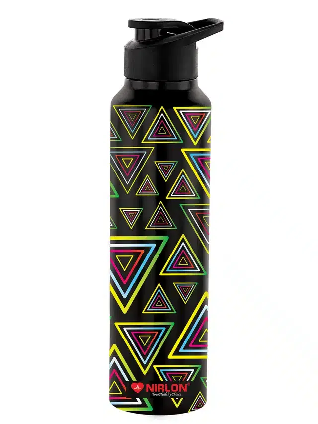 Stainless Steel Insulated Single Wall Water Bottle, Black, 1000 ml