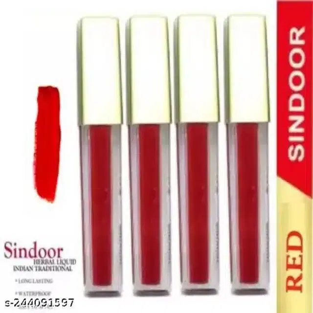 Liquid Sindoor, Maroon, 10 ml, Pack of 4