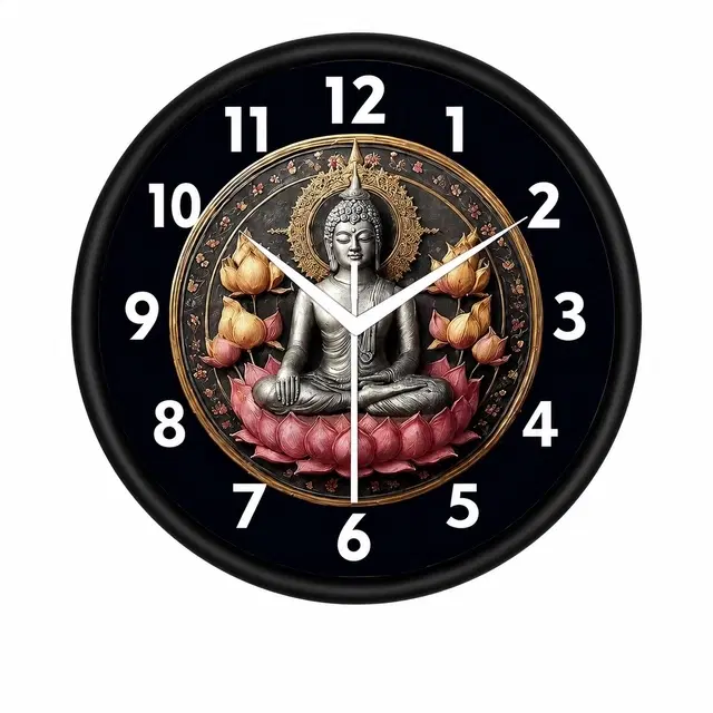Buddha Wall Clock (Black)