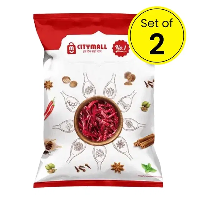 Citymall No.1 Lal Mirch Sabut (Without Stem) 100 g (Set of 2)