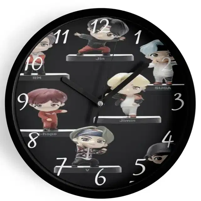 HD Printed Plastic Wall Clock, Multicolor, 10x10 Inches