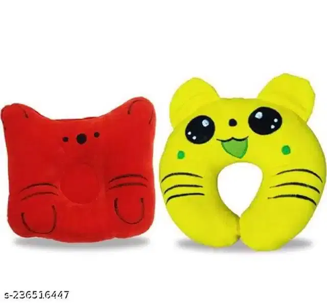 Pillow for Baby, Red & Yellow, Pack of 2